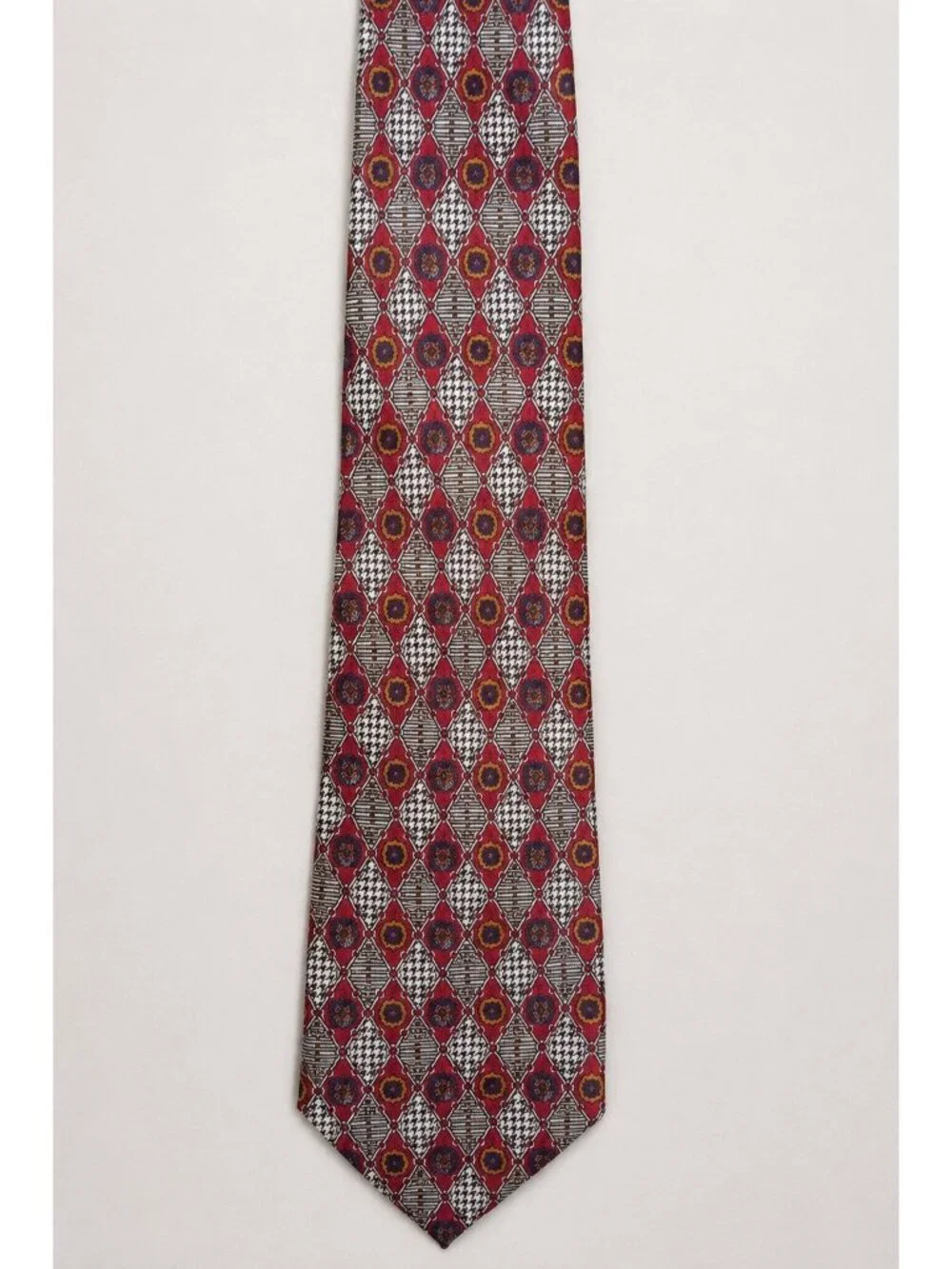 Two. S.Y. Professional Mens Tie burgundy, white, black, yellow and blue
